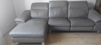 Rohová kožená sedací souprava