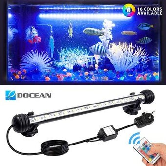 Akvarijní LED RGB osvětlení s dálkovým ovládáním, délka 28cm - 1