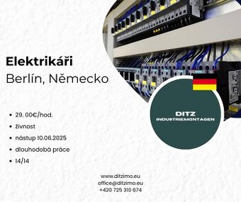 Elektrikáři, dlouhobobá práce, Berlín, Německo