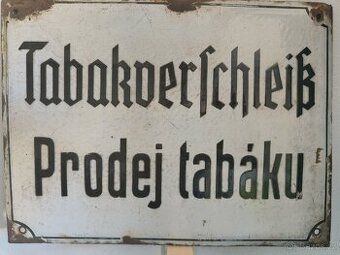 Stará smaltovaná cedule