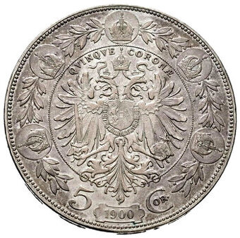 Stříbrná mince r. 1900 František Josef I.