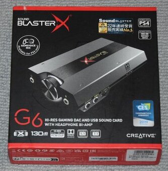 Creative Sound BlasterX G6 Externí zvuková karta,sluch.zesil