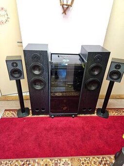 hifi sestava v prosklené skříňce KENWOOD