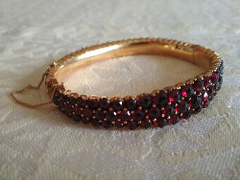 starožitný granátový náramek - 1