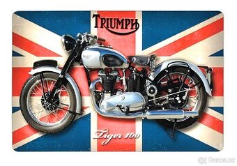 plechová cedule - Triumph Tiger 100 - 1
