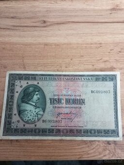 Bankovka 1000 Kčs