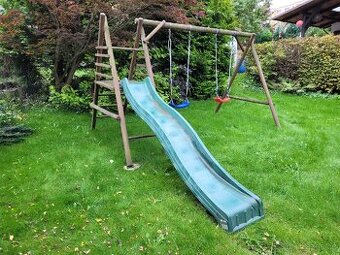 Zahradní detská skluzavka / houpačka
