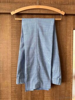 Pánské kalhoty společenské světle modré