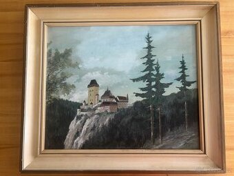 Obraz Karlštejn, Zdeňek Majsner, olej 60x70