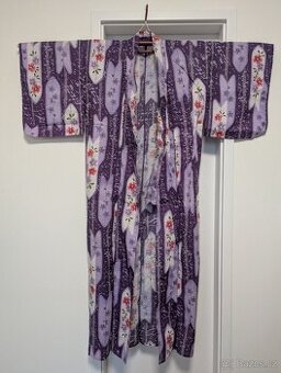 Dámské letní fialové kimono - yukata