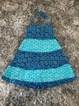 Šaty se zavazováním za krk vel. 104