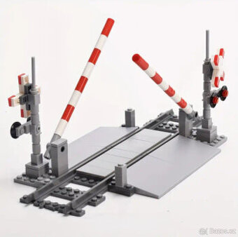 Stavebnice vlakový železniční přejezd (Lego náhrada)