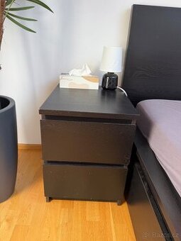 IKEA Malm komoda se 2 zásuvkami,  černohnědá, 40x55