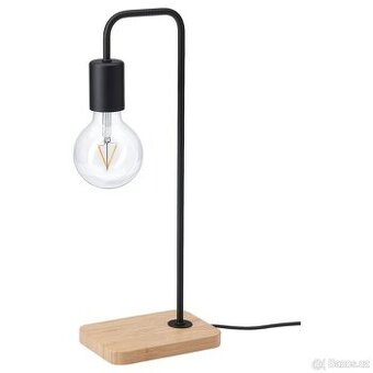 TVÄRHAND Stolní lampa, černá/bambus, IKEA - 2ks