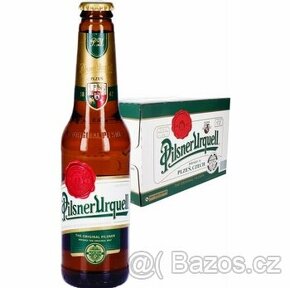 Pilsner Urquell export, vývozní, hnědá láhev
