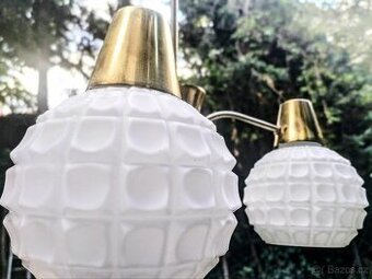 Retro 3-ramenný lustr vaflový vzor Glassexport BRD top