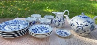Starožitný cibulák Meissen - čajová souprava