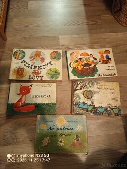Retro dětské knihy leporela casopisy