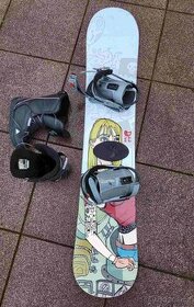 snowboard 130 cm + boty 36,5 BOA
