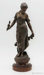 BRONZOVÁ SOŠKA ŽENY / výška 28 cm / FRANCIE 19. století