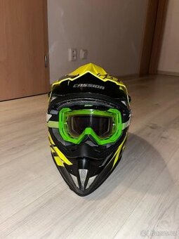 Motokrosová helma Cassida Cross Cup Two - žlutá/černá