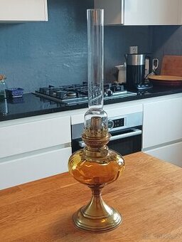 STAROŽITNÁ ART DECO PETROLEJOVÁ LAMPA GAUDARD, 20.–30. LÉTA