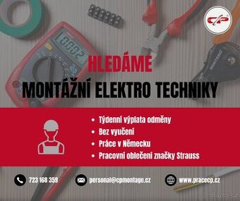 Práce v Německu s TÝDENNÍ výplatou - montážní technik