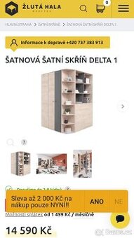 Šatnová šatní skříň Delta 1