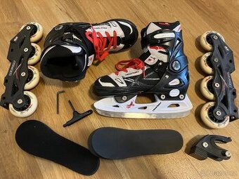 Dětské brusle 2v1 Tempish Neo-X duo vel: 33-36