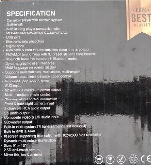 10"android dotykové rádio