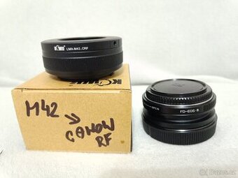 Objektiv Canon rf 16 mm redukce Canon fd na Canon rf re