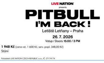 Vstupenka Pitbull Praha