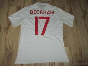 futbalový dres Anglicko - Slovensko 2009 Beckham - 1