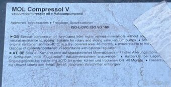 Olej pro vakuové kompresory,čerpadla