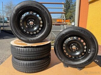 Letní plechová sada 5x100 + pneu 185/65/15  Fabia Polo Ibiza