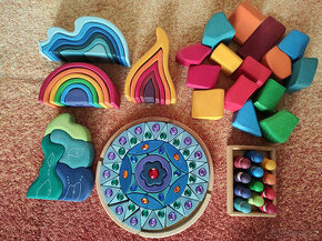 GRIMMS plamen, mandala, vodní dům, kostky