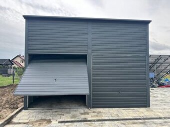 Plechová garáž 6x6m - 1