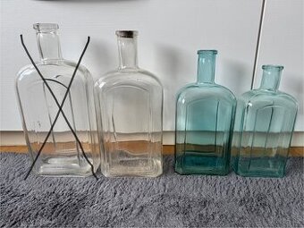 Originální staré „okénkové“ láhve 4L, 3L, 2L