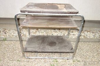 Funkcionalisticky Chromovy stolek - Halabala, Thonet?