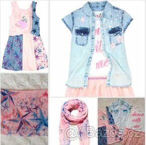 DESIGUAL šaty, košile, šátek vel. 9/10let