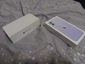 Krabičky Apple iPhone 11 128GB Purple a Apple iPhone 6s