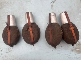 Polní vojenská láhev čutora ČSLA - (cena celkem za 4 kusy)