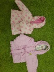 Zimní/ podzimní bunda růžové holčička rok 1 - 1