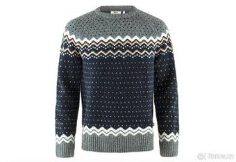 Vlněný svetr Fjallraven Ovik Knit Sweater M Dark Navy