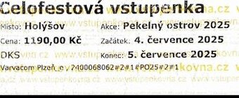 Pekelný ostrov celofestová vstupenka