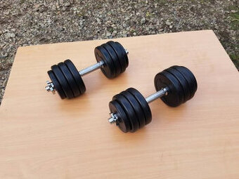 Nakládací činky 2x11kg - NOVÉ