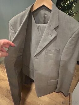 PÁNSKÝ SPOLEČENSKÝ ŠEDÝ OBLEK vel. 50