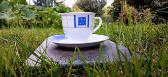 Modrý Hrníček S podšálkem