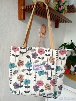 Letní nová květinková taška na rameno, zapínání na zip. - 1