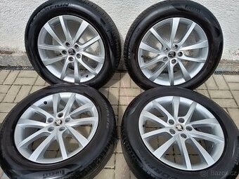 Alu kola Škoda Kodiaq R18 Elbrus + Pirelli – TOP stav